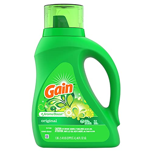 Image of Gain + Aroma Boost Laundry Detergent Liquid Soap, Original, 32 Loads 46 Fl Oz