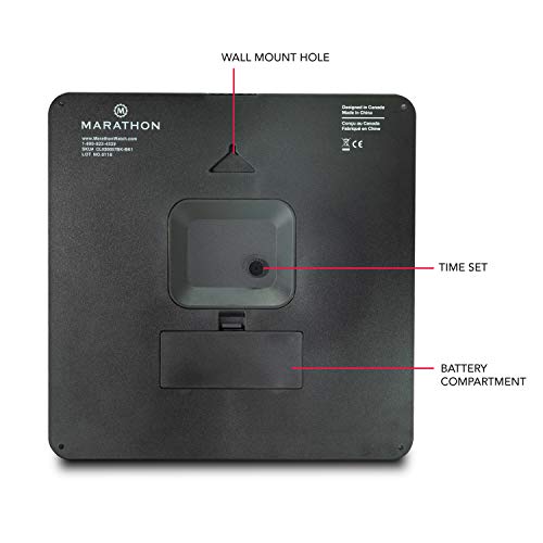 Marathon Jumbo 12 Inch Analog Wall Clock With Auto-Night Light #TOP5
