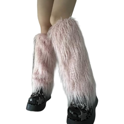 Fuzzy Faux Furs Leg Warmers Furs Long Cuffs Has Elastic Pair Carnivals Boot Uniform