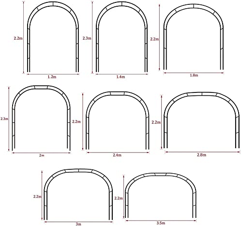 Arches de jardin en métal robuste et étanche structure durable pour jardin noir