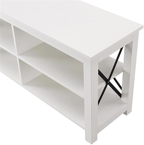 Miniatura 9 de Henn&Hart Soporte rectangular de TV para televisores de hasta 55 pulgadas en blanco, soportes de TV para la sala de estar