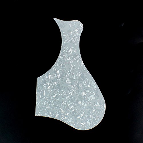Universal Self Stick thin acoustic guitar pickguard,style-10 White pearloid