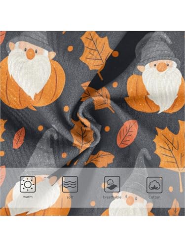 ZZKKO Fall Orange Leaves Pumpkin and Gnome Girls Underwear Toddler Panties for Girls Comfort Brief Size 2T3