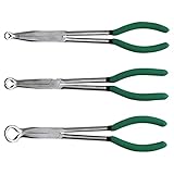 『3本セット』 ホースプライヤー 曲げ 大中小 全長27cm 45度 カプラー ホース 外し ロング プライヤー 燃料ホース 脱着 整備