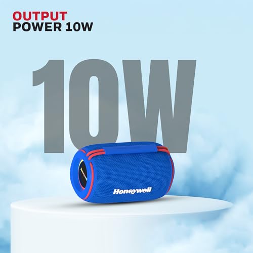 Image of Honeywell Suono P310 Bluetooth 6.0 Speaker, 10W, Deep Bass Dual Radiators, 12H Playback, IPX6, Dual Speaker Pairing, RGB Lights, USB /AUX /SD, Type-C Charging, Built-in Mic, 2yr Manufacturer Warranty