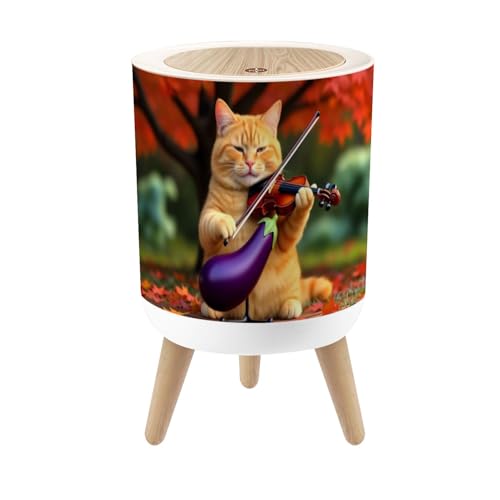 Caneca de basura redonda con tapa y patas 7L