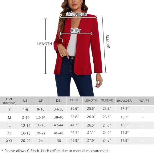 Veste blazer classique manches longues avec doublure devant confort durable - 7