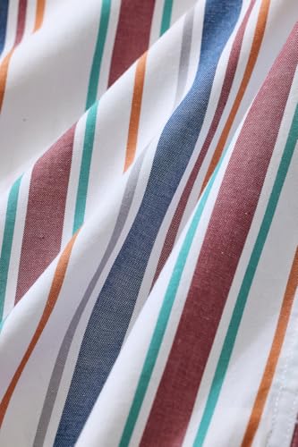 Image of SNITCH Men's Casual Shirt | Slim Fit Full Sleeve Point Collar Striped Design | 100% Cotton & Lightweight Fabric for Office, Social Gatherings & Everyday Wear