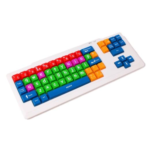 DURAGADGET Large Colourful Childrens/Special Needs/Sight impaired PC Keyboard PS2/USB - Great for Teaching/Learning at Home (Dimensions: 470 x 180 x 15mm)