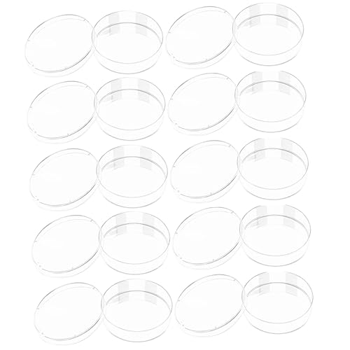 KICHOUSE 10個 プラスチック製 透明培養皿 蓋付き 織培養プレート 科学実験用 反応容器 耐熱 耐腐食性 実験室用 生物学析器具