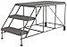 Tri-Arc WLWP032448 3-Step Forward Descent Mobile Steel Work Platform, 24-Inch x 48-Inch Platform