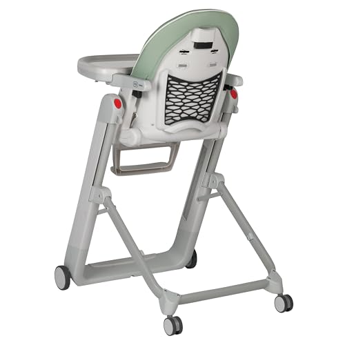Image of PEG Siesta, Grow with Baby Folding High Chair & Recliner, Mint (Green) | Height Adjustable, Quick Clean & Easy Push Wheels For Babies & Toddlers, Made in Italy