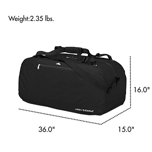 High Sierra Pack-N-Go Duffel Bag, 36-Inch, Black