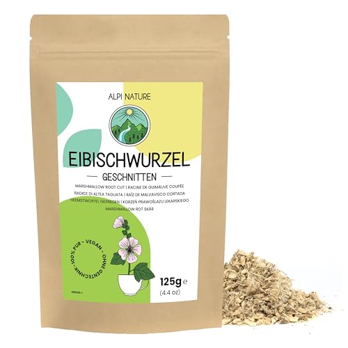 Alpi Nature Raíz de Malvavisco Infusión 125g, Raíz de Malvavisco Cortada sin Pelar para Preparar Té