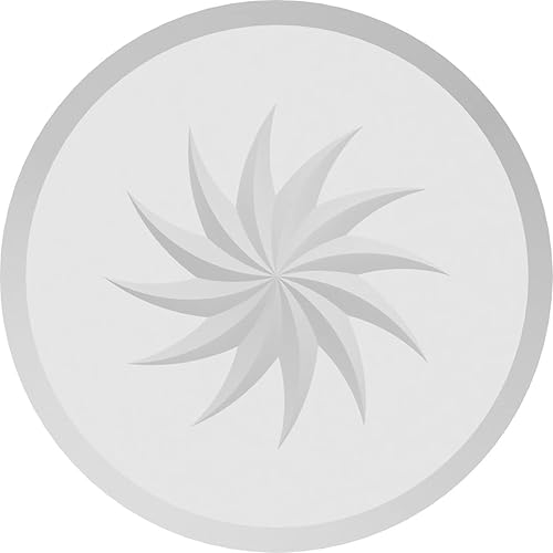 Miniatura 6 de Ekena Millwork ROSP060X060X075GRY13 Roseta estándar con borde biselado, 6 pulgadas de ancho x 6 pulgadas de alto x 34 pulgadas, PVC