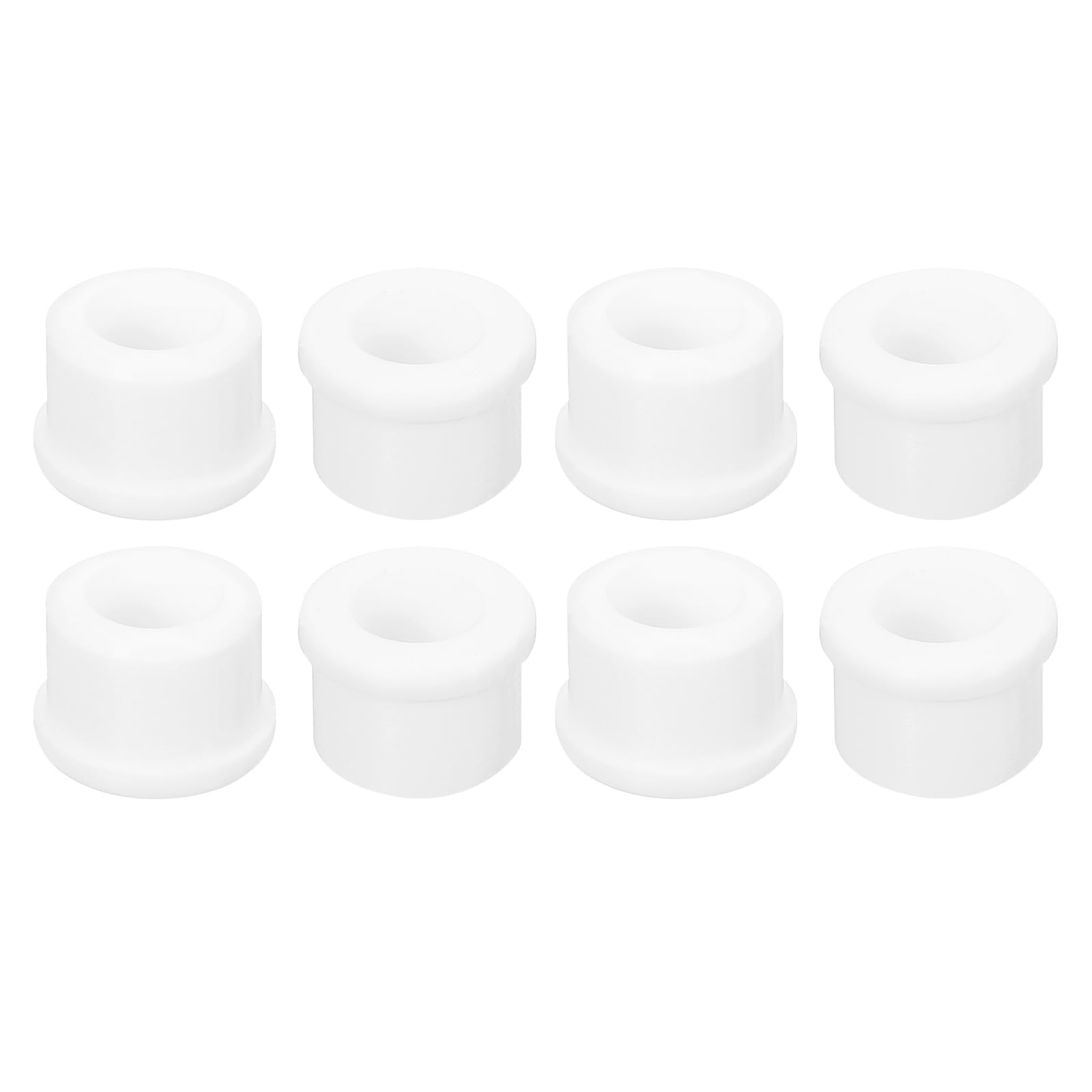 Unifizz 8Pcs Rubber Grommet 9/16"(15mm) Drill Hole, 3/8"(10mm) ID Hole Top Hat Grommet White Silicone Hole Plug Gasket for Automotive, Machinery and Wiring Applications