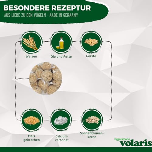 Eggersmann volaris Meisenknödel mit Netz 200 Stück [MEISENkugeln] 18 kg – Vogelfutter für Wildvögel – Nährstoffreiche Vogelknödel für alle Gartenvögel – Meisenknödel im Netz ganzjährig & energiereich