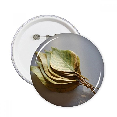 Badge bouton rond DIYthinker feuille plante photo nature broche vêtement S