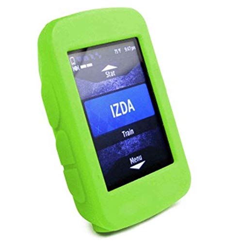 BIKECO Garmin Edge 520 - Funda protectora de silicona a prueba de polvo para Garmin 520 + protector de pantalla resistente a los arañazos (verde)