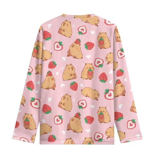 HUIACONG Kids Children Crewneck Tee Shirt for Boys Girls Long Sleeve Tshirts2