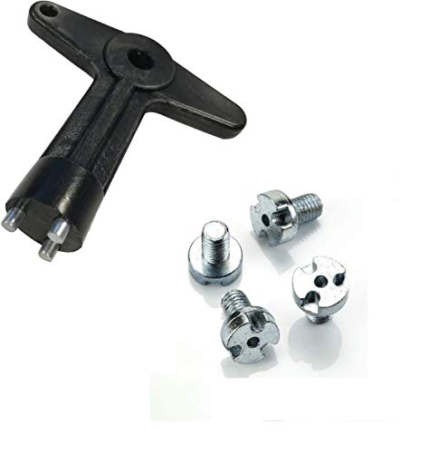 FINAO AUTOPARTS® - Clé de jantes enjoliveur avec 4 écrous (courts) de serrage anti-vol pour Renault et Opel