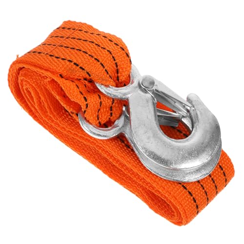 GLEAVI Cinta De Remolque con Gancho Metros Toneladas Cuerda De Remolque Fluorescente para Vehículos y Camionetas para Rescate y Auto- Ligera y Portátil