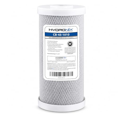 Hydronix CB-45-1010 Whole House or Commercial NSF Coconut Activated Carbon Block Water Filter, 4.5" x 10" - 10 micron image 2