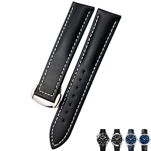 [FULNES] 21mm 20mm 22mm vvxg IK V[}X^[ 300 Xs[h}X^[ vohp (Color : Black white silver, Size : 20mm)