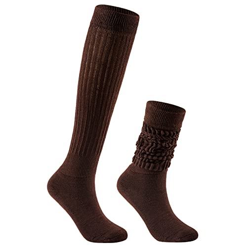 Image of Century Star Knee High Slouch Socks for Women - 80s 90s Scrunch Socks Soft Leg Warmers Stacked Boot Socks Holiday Daily