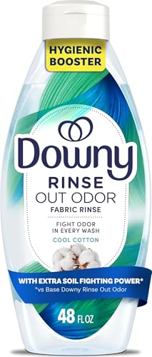 Downy Rinse Laundry Odor Remover, Cool Cotton Scent, 48 fl oz, Fabric Softener And Laundry Odor...