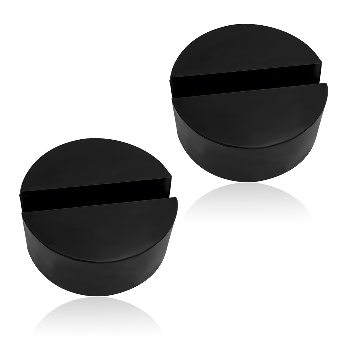 2 PCS Rubber Jack Pads, Universal Heavy-Duty Slotted Floor Jack Pad Jack Stand Adapter, Rubber Slotted Floor Jack Pad Pinch Weld Side Frame Rail Protector, Car Accessories