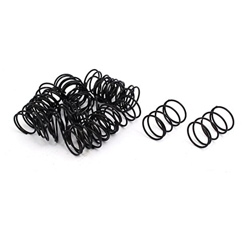 Aexit 1.2mm Wire Springs Dia 19mm Outer Diameter 25mm Long Compression Springs Compression Springs Black 20pcs
