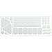 LiteMark Reflective White Variety Pack of Sticker Decals for Helmets, Bicycles, Strollers, Wheelchairs and More - 51 Total (Assorted Shapes and Sizes)