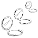 20G Tiny Hoop Earrings Stainless Steel Endless Sleeper Cartilage Hoop Earrings for Women Men Nose Rings Helix Septum Daith Lobe Lip Tragus Nipple Snug Rook Body Piercing Jewelry（6mm 8mm 10mm Silver）