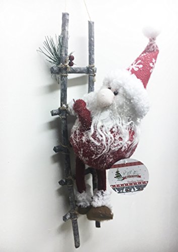 Takestop® FUORIPORTA Scala Babbo Natale Natalizia