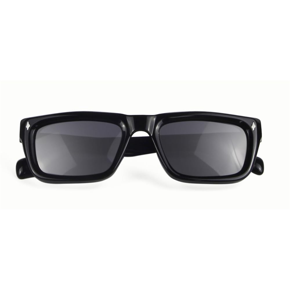 Occhiali da sole in acetato spesso Occhiali da sole quadrati con rivetti da uomo per donna Occhiali da sole oversize UV400 maschili