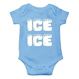 Ice Ice - Funny Humorous Quote - Infant Novelty Baby Romper - Parody Gift One Piece (Light Blue, New