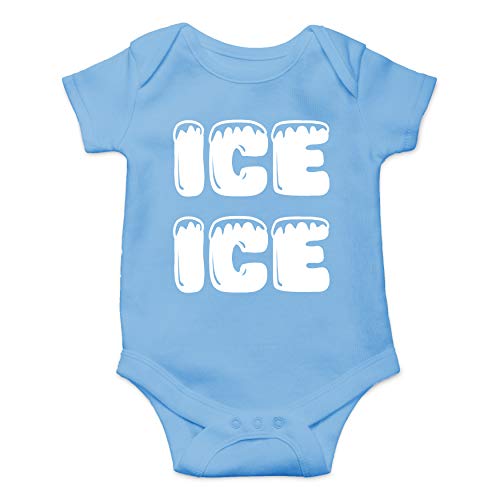 Ice Ice - Funny Humorous Quote - Infant Novelty Baby Romper - Parody Gift One Piece (Light Blue, Newborn) #TOP10