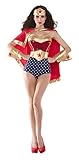 Party King Women's Wonderful Babe Sexy 4 Piece Costume Set, Red/Gold, Medium