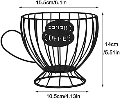ALEOHALTER Coffee Storage Basket, Coffee Pod Holder, Coffee Mug Kup Keeper, Coffee Pod Organizer Storage Basket, K Cup Holder for Counter Coffee Table Bar