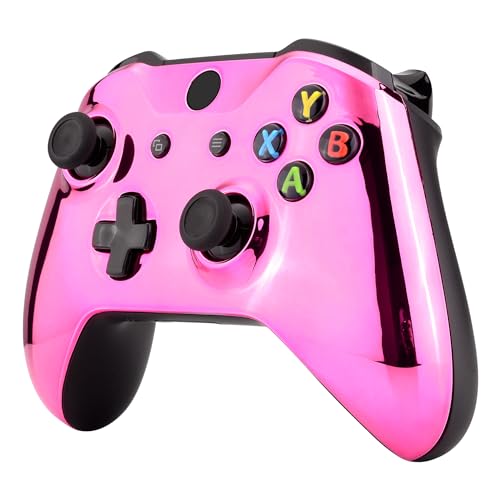 eXtremeRate Chrome Pink Edition Front Housing Shell Faceplate for Xbox One S & Xbox One X Controller (Model 1708) - Image 3