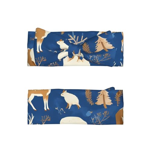 wildlife hunting deer bear elk Picture Baby Bow Headband Stretchy and Soft for Newborns, Infants, Toddlers, and Kids Girls2