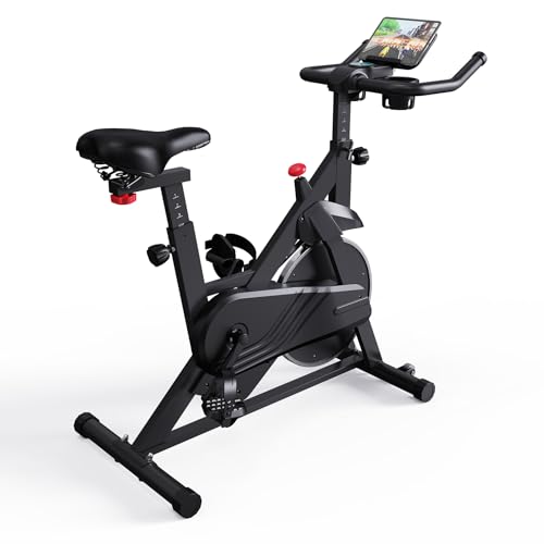 Superun Exercise Bike, Stationary Bikes for Home with Brake Pad,