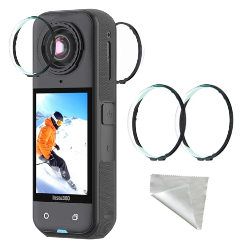 Objectif Insta360 X5 verre trempé 9H anti-rayures et anti-chute lot de 2