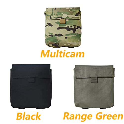Molle Pouches For Tactical Backpack Belt Eva Foam Pad Plate 1000D Nylon Compact Water-Resistant Pouch 2 Pack Multicam Black #TOP5