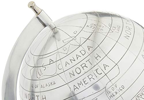 Globo Terrestre Decorativo, Alumínio, 25cm de diâmetro, Sarquis Samara