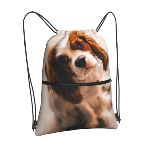 Cavalier King Charles Spaniel Classic Gym Sack Outdoor Casual Drawstring Bag2