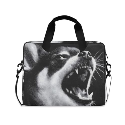 Bolso para portátil con estampado de perro enfadado miniatura 1