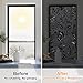 SUNDEF FILM Blackout Window Film, 100% Sun Light Blocking Removable Privacy Window Cover, Stained Glass Windows Tint for Home, Static Cling Room Darkening Windows Stickers (Black Tulip, 17.5