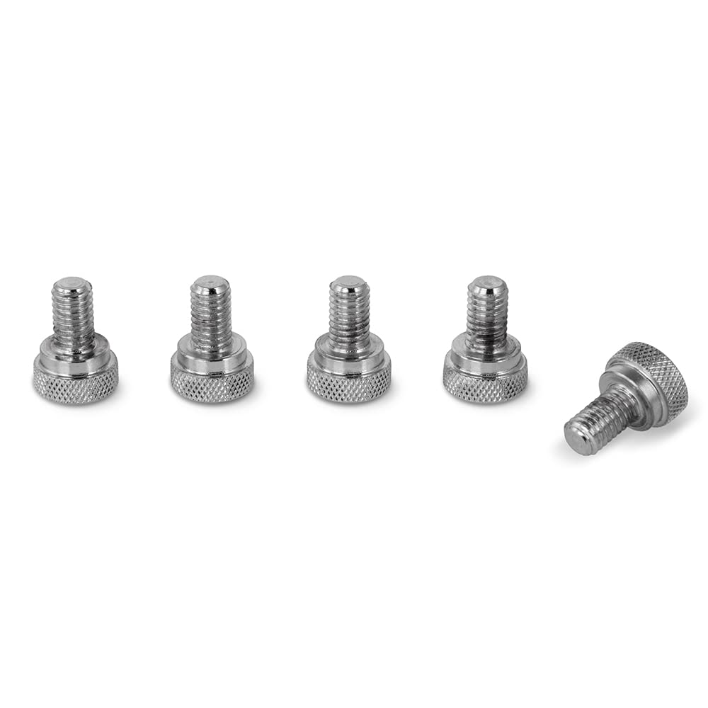 PrecisionGeek® M6 Knurled Thumb Screws with Shoulder – Hand Tightening Fasteners for Mechanical, DIY & Electronic Applications (Zinc Plated – 5 pcs)